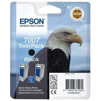 Набор из двух черных картриджей Epson T007 для SP870, 1270 (C13T00740210)