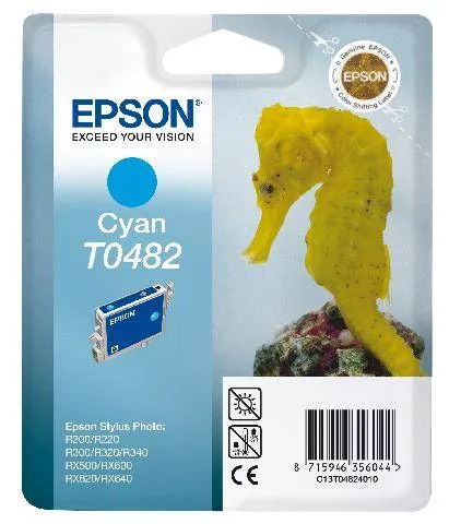 Картридж с голубыми чернилами Epson T0482 для R200, R300 (C13T04824010)