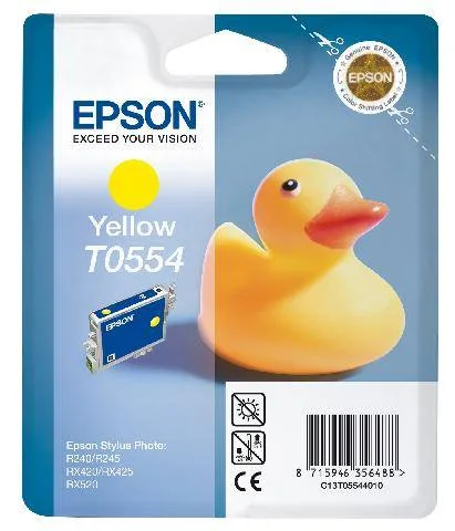 Картридж с желтыми чернилами Epson T0554 для RX520, R240 (C13T05544010)
