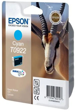 Картридж с голубыми чернилами Epson T0922 (C13T10824A10) в Санкт-Петербурге Картридж с голубыми чернилами Epson T0922 (C13T10824A10) в Санкт-Петербурге