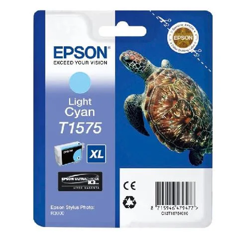 Картридж со светло-голубыми чернилами Epson T1575 (C13T15754010) в Санкт-Петербурге Картридж со светло-голубыми чернилами Epson T1575 (C13T15754010) в Санкт-Петербурге