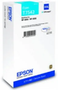 Картридж экстраповышенной емкости с голубыми чернилами Epson T7542 для WF-8090, 8590 (C13T754240)