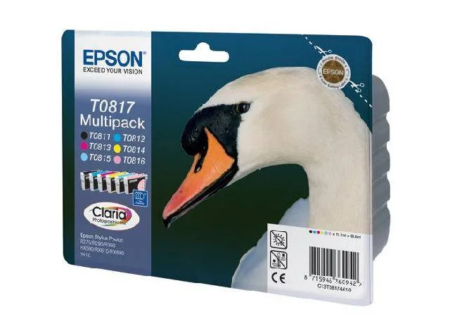 Набор цветных картриджей Epson T0817 (C13T11174A10)