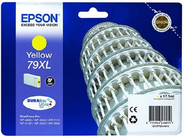 Картридж повышенной емкости с желтыми чернилами Epson T7904 для WF-5110DW, WF-5620DWF (C13T79044010) Картридж повышенной емкости с желтыми чернилами Epson T7904 для WF-5110DW, WF-5620DWF (C13T79044010)