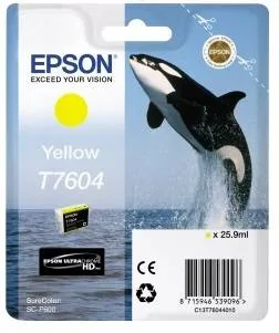 Контейнер с желтыми чернилами Epson T7604 для SC-P600 (C13T76044010)