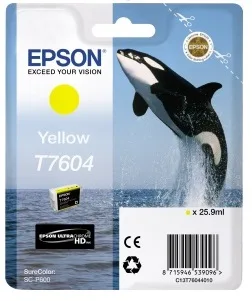 Контейнер с желтыми чернилами Epson T7604 для SC-P600 (C13T76044010)