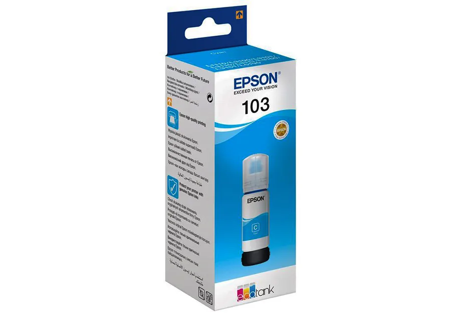Картридж Epson Ecotank 103, Cyan, 65 мл (C13T00S24A) в Санкт-Петербурге Картридж Epson Ecotank 103, Cyan, 65 мл (C13T00S24A) в Санкт-Петербурге