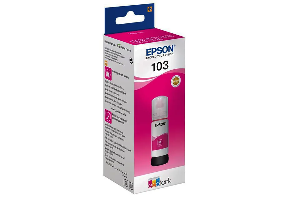 Картридж Epson Ecotank 103, Magenta, 65 мл (C13T00S34A) в Санкт-Петербурге Картридж Epson Ecotank 103, Magenta, 65 мл (C13T00S34A) в Санкт-Петербурге