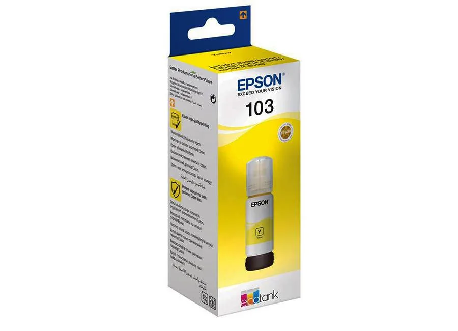 Картридж Epson Ecotank 103, Yellow, 65 мл (C13T00S44A) Картридж Epson Ecotank 103, Yellow, 65 мл (C13T00S44A)