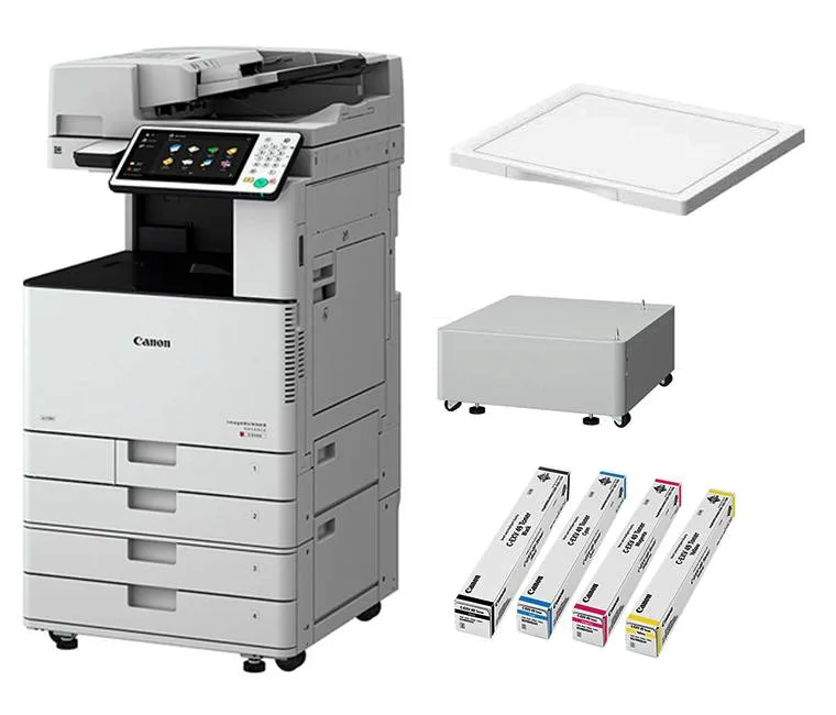 МФУ CANON imageRUNNER ADVANCE DX C3822i MFP с крышкой, тумбой и тонерами
