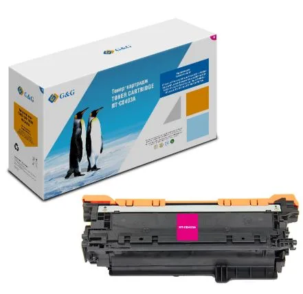 Cartridge G&G 507A для HP CLJ M551/M575/M570; CANON LBP7780, с чипом (6 000), пурпурный (аналог CE403A)