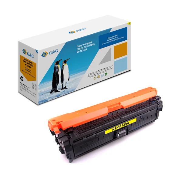 Cartridge G&G 307A для HP CLJ CP5225/CP5225N/CP5225DN, с чипом (7300стр.), желтый (аналог CE742A) в Санкт-Петербурге Cartridge G&G 307A для HP CLJ CP5225/CP5225N/CP5225DN, с чипом (7300стр.), желтый (аналог CE742A) в Санкт-Петербурге