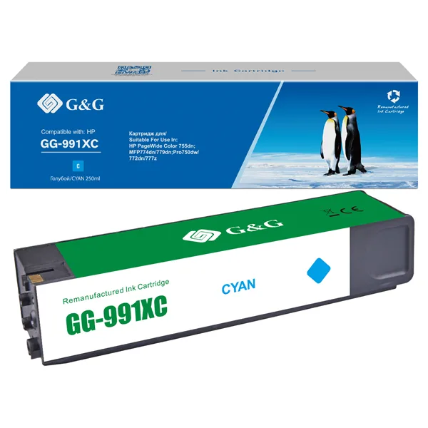 Cartridge G&G 991X для HP PageWide Managed, (16 000стр.), голубой (аналог X4D10AC,M0K06XC,M0J90AE) в Санкт-Петербурге Cartridge G&G 991X для HP PageWide Managed, (16 000стр.), голубой (аналог X4D10AC,M0K06XC,M0J90AE) в Санкт-Петербурге
