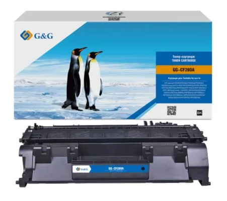 Cartridge G&G 80A для HP LJ P2035/P2055/M401/M425;CANON LBP6300dn/6310dn/6650dn/6670 (2 700стр.) (аналог CF280A)