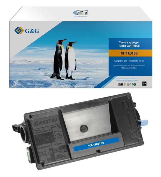 G&G toner cartridge for Kyocera P3045dn/P3050dn/P3055dn/P3060dn/P3145dn/P3150dn/P3155dn/P3260dn/M3145dn/M3645dn/M3860idn/M3860idnf 12 500 pages with chip TK-3160 1T02T90NL1 в Санкт-Петербурге G&G toner cartridge for Kyocera P3045dn/P3050dn/P3055dn/P3060dn/P3145dn/P3150dn/P3155dn/P3260dn/M3145dn/M3645dn/M3860idn/M3860idnf 12 500 pages with chip TK-3160 1T02T90NL1 в Санкт-Петербурге