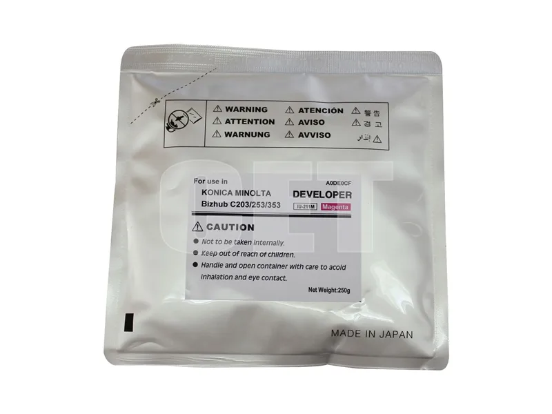 Девелопер для KONICA MINOLTA Bizhub C200/C203/C253/C353 (CET) Magenta, 250г/пак, 75000 стр., CET6826