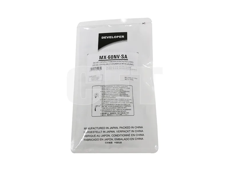 Девелопер MX-60NVSA для SHARP MX-3050N/4050N/5070N/C3081R/C5081D (CET) CMY, 600г, 400000 стр., CET171010
